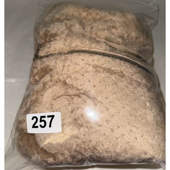 Calvin Klein Velour Fleece Jacket Men’s Medium Tan Textured Full Zip - Picture 8 of 8